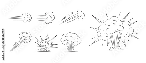 Manga Style Air, Smoke Expression Effects Set