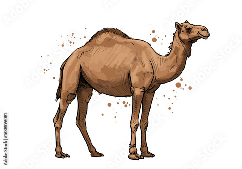 camel on white background