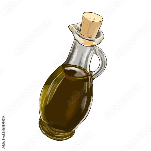 Olive oil in a bottle