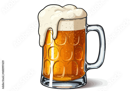 glass of beer isolated