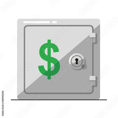 dollar icon on metal internet button