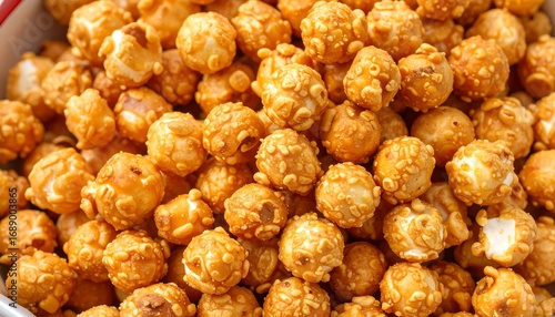 Caramel popcorn in a bowl