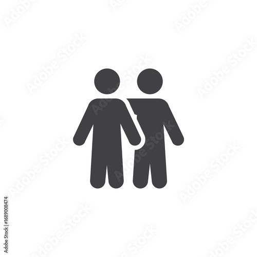 Friends together solid icon