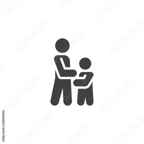Adoption parent child solid icon