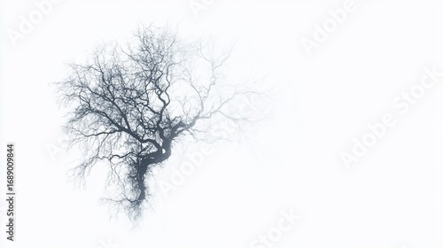 Wallpaper Mural Ethereal bare tree shrouded in mist Torontodigital.ca
