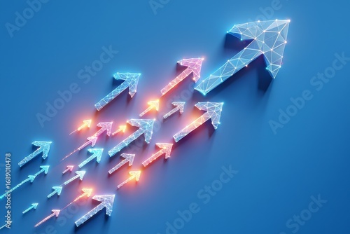 Abstract Geometric Arrow Progression - Digital Transformation Concept