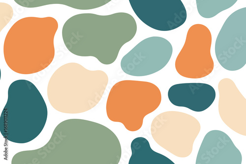Seamless Abstract Organic Shapes Pattern