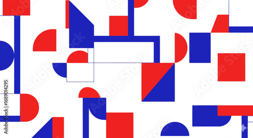 Free Download Clean and sharp abstract vector art. A high-resolution background with a modular, geometric pattern in red and blue, perfect for UK-inspired projects. - GFXLoad