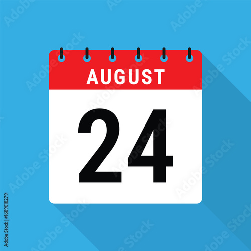 Ukraine Independence Day Calendar Icon 24 august