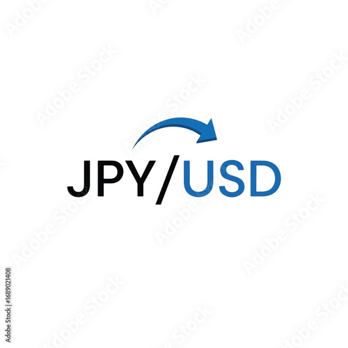 JPY USD currency exchange rate logo.