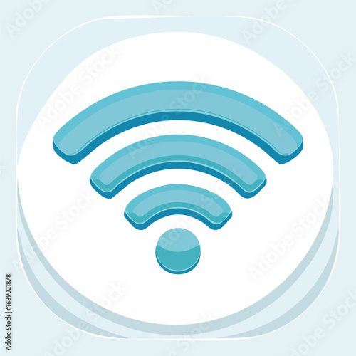 Wifi Network Icon Minimalist - AI Generated