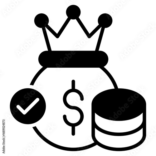 Financial outline mixed icon
