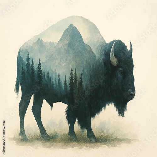 bison in yellowstone national park