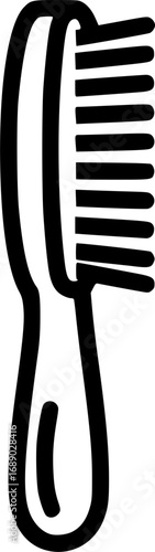 Hairbrush outline icon vector

