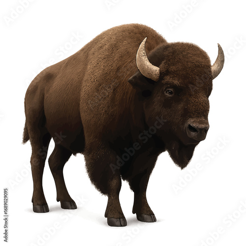 buffalo isolated on white background