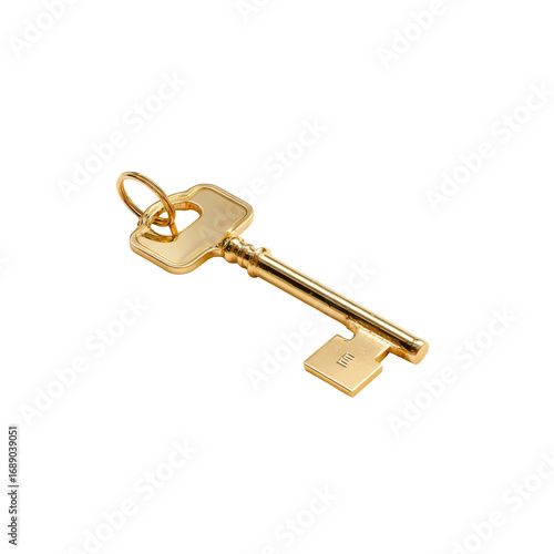 Golden Key Charm Symbol of Success, Opportunity, and Unlock Potential