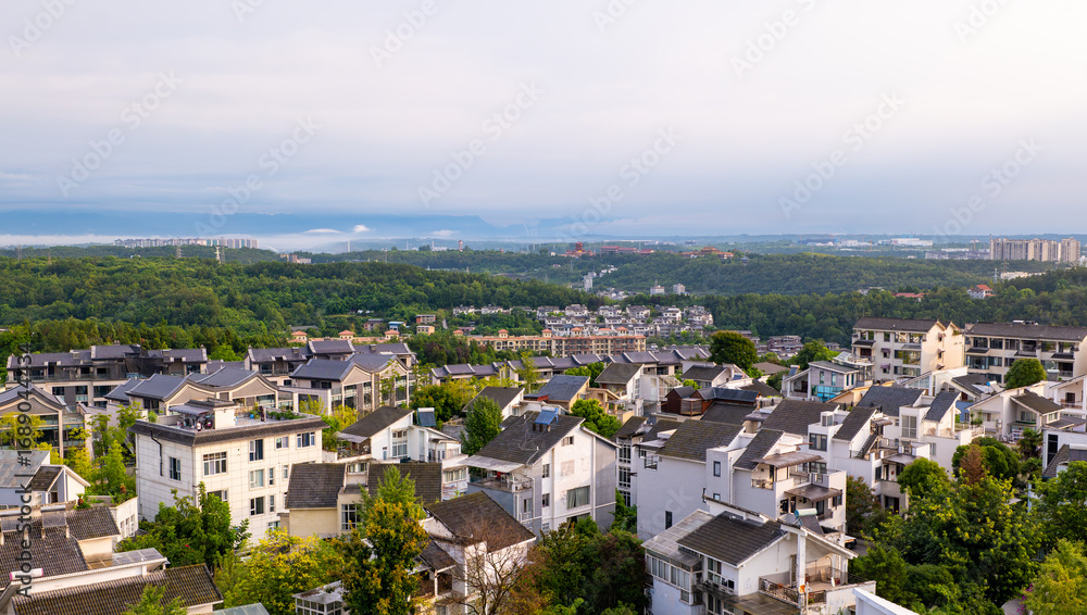 Obraz premium aerial view of the city of barcelona