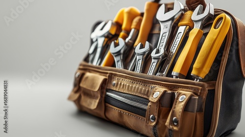 Wallpaper Mural High-resolution image of a tool bag on a dusty floor Torontodigital.ca