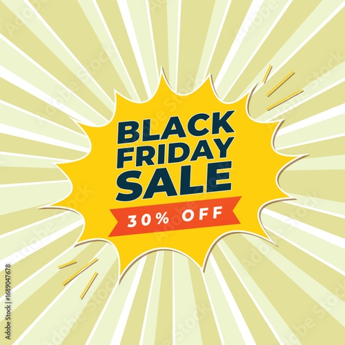 black friday sale banner with discount offer details