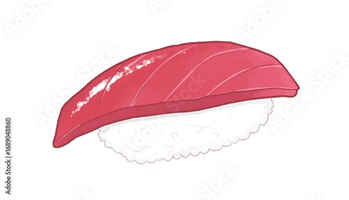 Illustration of tuna sushi
