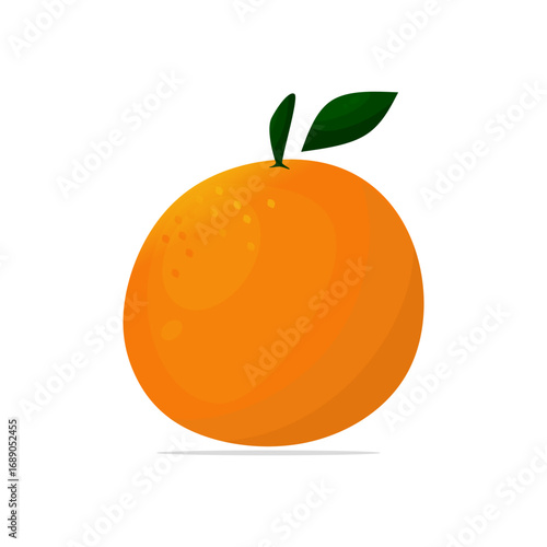 Fresh Orange Fruits icon in white background. Fresh fruit s of tangerine, orange, sunkiss, tropical fruits icon, vector design isolated in white background