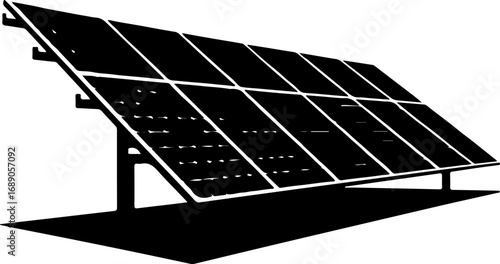solar panel silhouette vector illustration