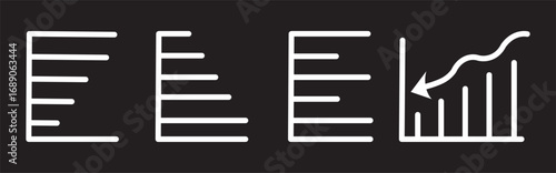 Business graphs and charts icons. Chart and diagram Icon.