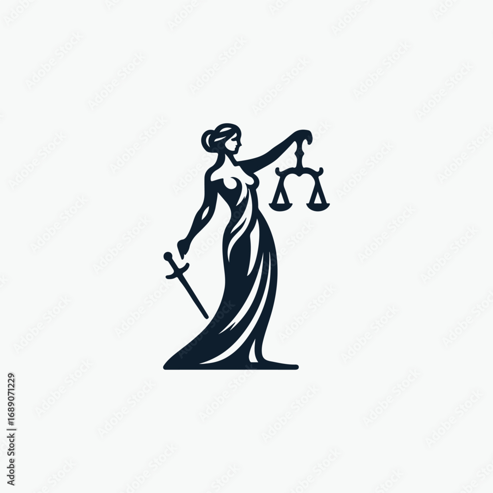 Fototapeta premium Justice Goddess Logo