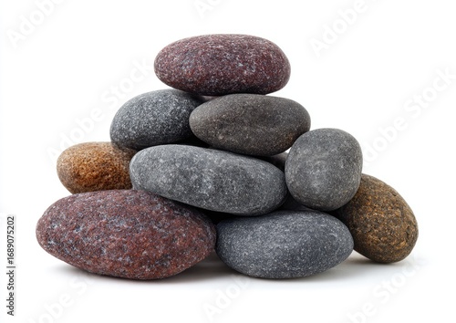 Stacked smooth stones of varying shades