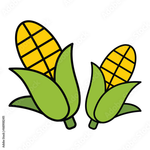 Corn icon vector illustration in white background
