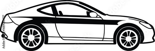 Sleek modern sedan vehicle design in vibrant colors