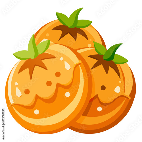 Deliciously decorated pumpkin cookies with sweet icing