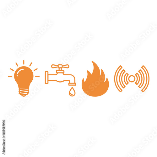 vector illustration of a light bulb with idea