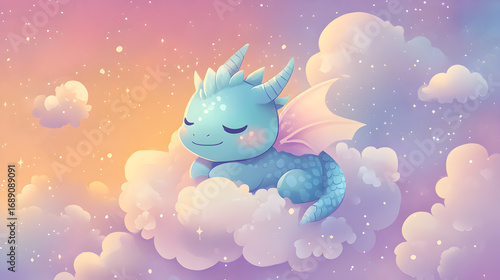 dragon blue sky and clouds