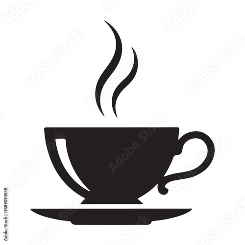 Coffee or tea cup vector icon hot drink illustration. vector illustration EPS 10.