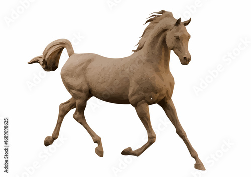 Vector idol of a horse, the most beloved and iconic animal in the Middle East. Known for strength, beauty, and speed.