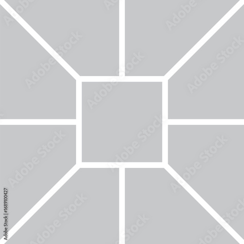 Image collage layout template set. Pictures or photos frame collage. Picture composition arrangement. Photo album idea for banner, poster, mockup, flyer, brochure, memory wall design. Vector