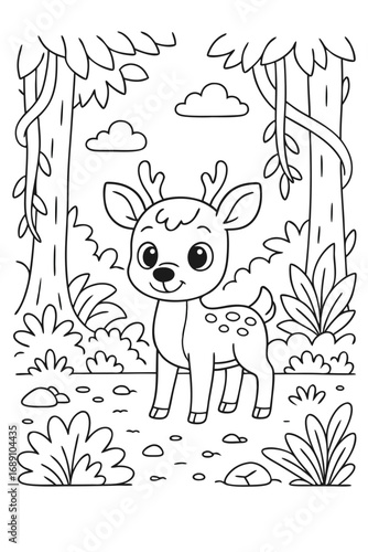 dear coloring page 7.eps