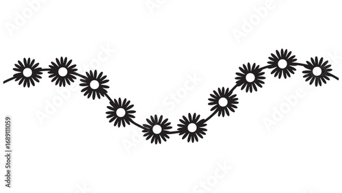 Daisy Chain Decoration Silhouette