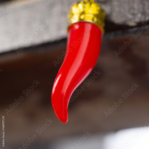 Hanging red lucky horn