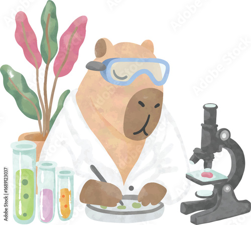 Capybara scientist9.eps