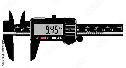 digital vernier caliper, precision measurement tool, engineering caliper vector, digital measuring instrument, industrial measurement device, electronic caliper icon, tool for accuracy measurement, ma