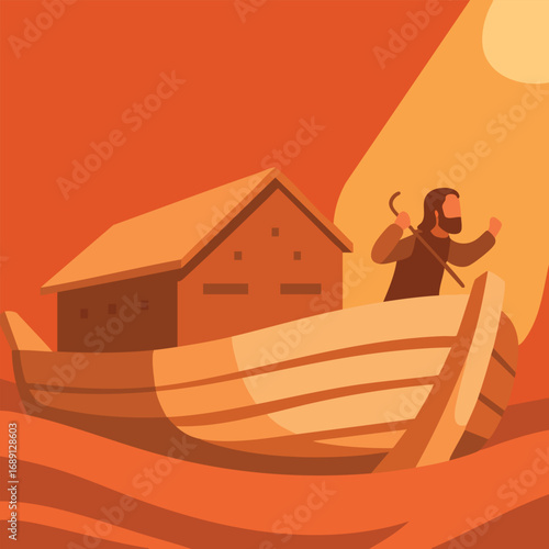 Biblical Noah Ark Scene