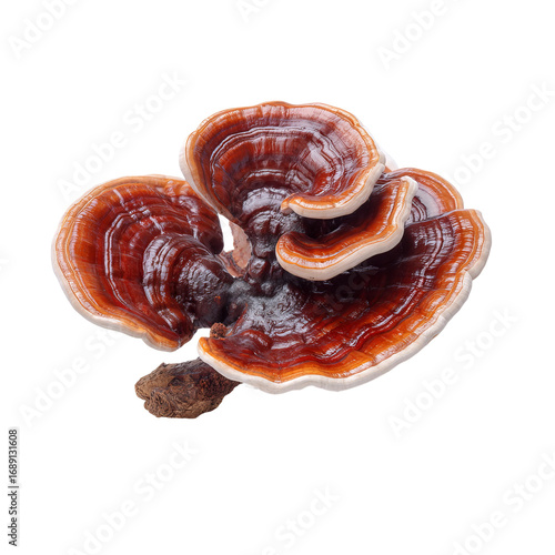 lingzhi mushroom with white background
