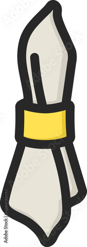 Napkin Filled Line Icon