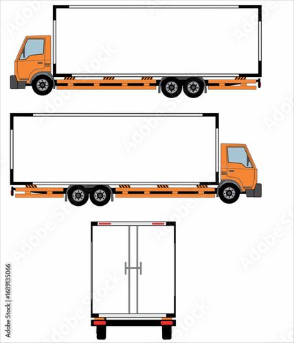 Truck box tanpa kepala transformer warna orange
