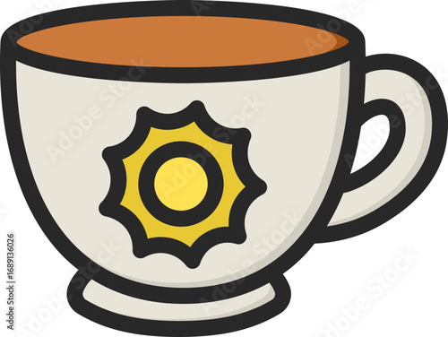 Foto Morning Tea Filled Line Icon