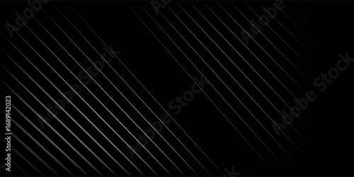 Black abstract background design. Modern wavy line pattern in monochrome colors. Premium stripe texture for banner, business backdrop. vector