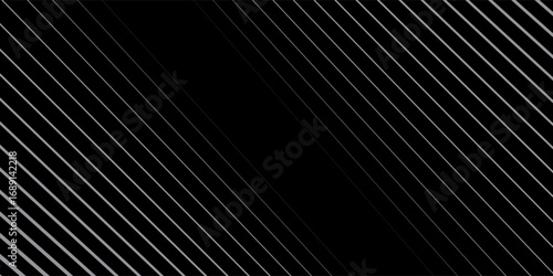 Black abstract background design. Modern wavy line pattern in monochrome colors. Premium stripe texture for banner, business backdrop. vector