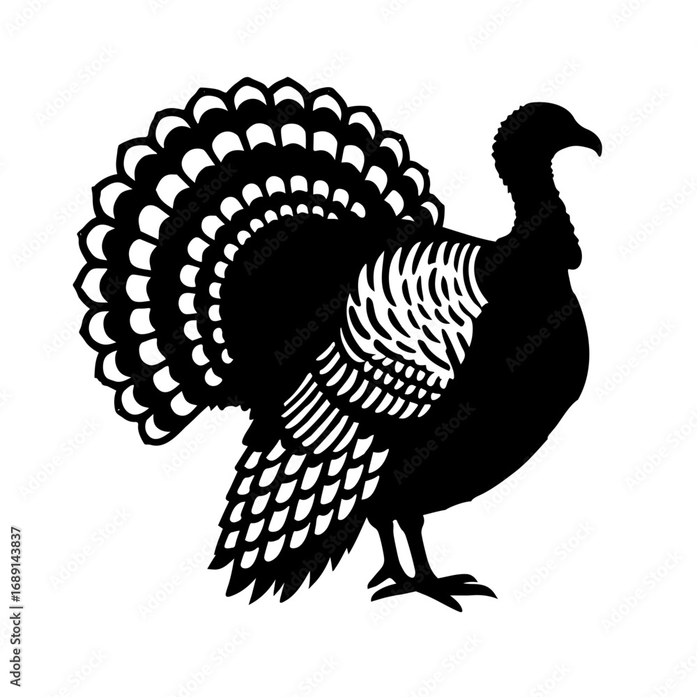 Fototapeta premium vector illustration of a turkey